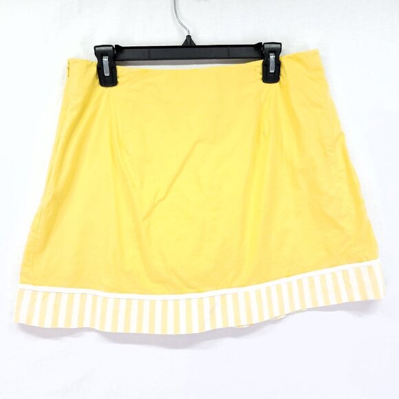 Lilly Pulitzer Women's Skort Yellow Size 10 A-Line Pleated Preppy - Picture 2 of 14